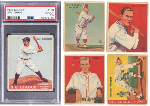 1933 Goudey Collection (103 Different) Gehrig and Other Hall of Famers! 